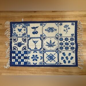 Urban Outfitters Mariana Tile Flatweave Printed Rug